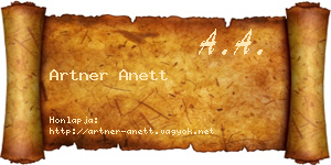 Artner Anett névjegykártya